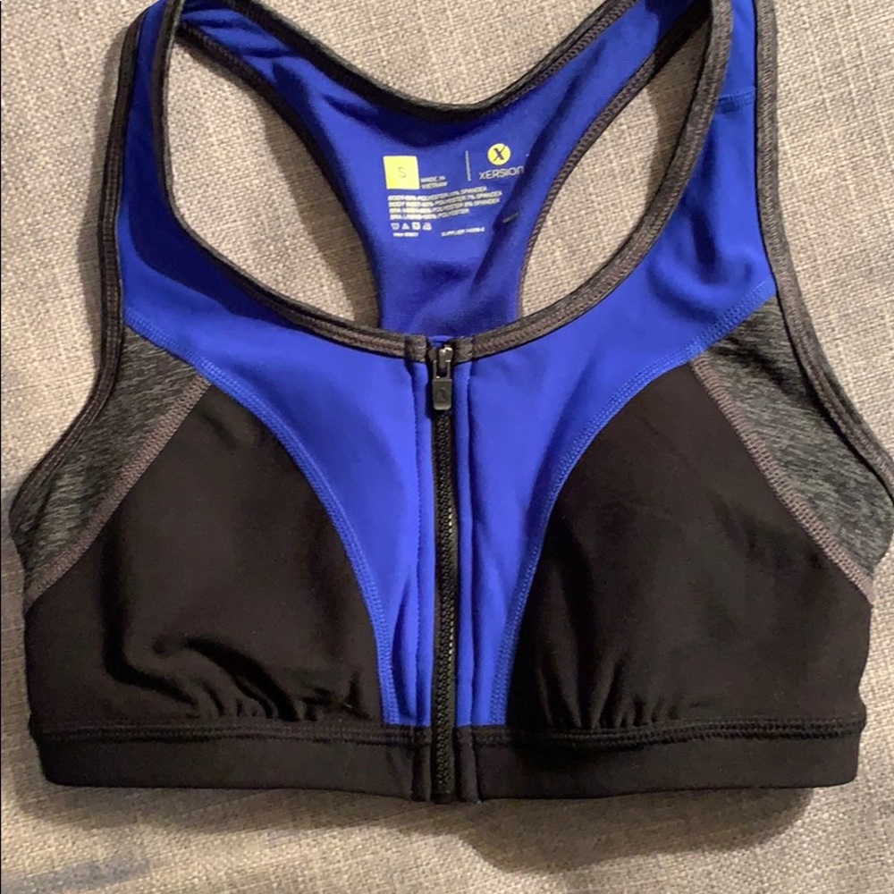 Zippered up sports bra